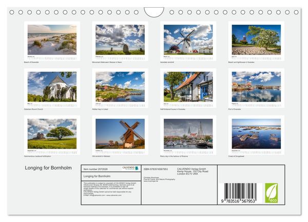 Produktbild: Longing for Bornholm (Wall Calendar 2026 DIN A4 landscape), CALVENDO 12 Month Wall Calendar