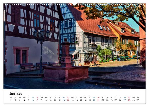 Produktbild: Michelstadt - Fachwerkromantik im Odenwald (Wandkalender 2026 DIN A2 quer), CALVENDO Monatskalender