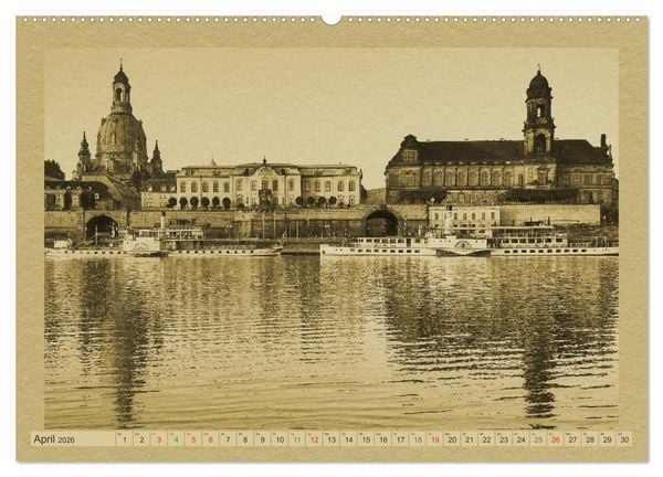 Produktbild: Dresden - Ein Kalender im Zeitungsstil (Wandkalender 2026 DIN A2 quer), CALVENDO Monatskalender