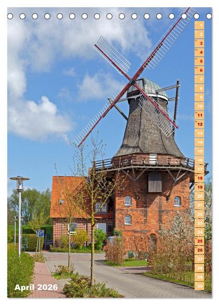 Produktbild: Deutschlands historische Windm&uuml;hlen (Tischkalender 2026 DIN A5 hoch), CALVENDO Monatskalender