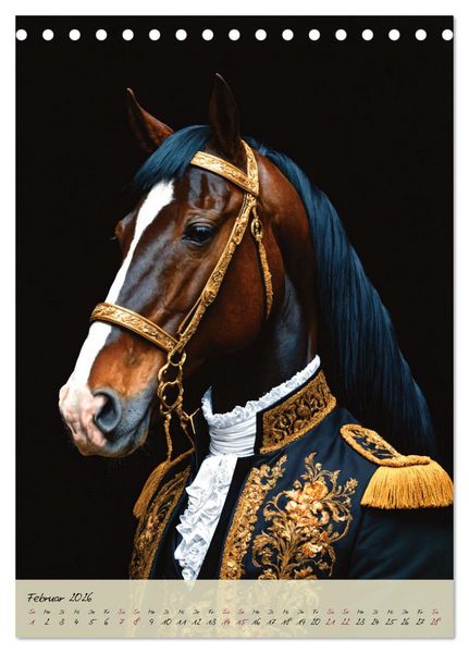 Produktbild: Barocke Tierportraits - Kunst und Klassik (Tischkalender 2026 DIN A5 hoch), CALVENDO Monatskalender