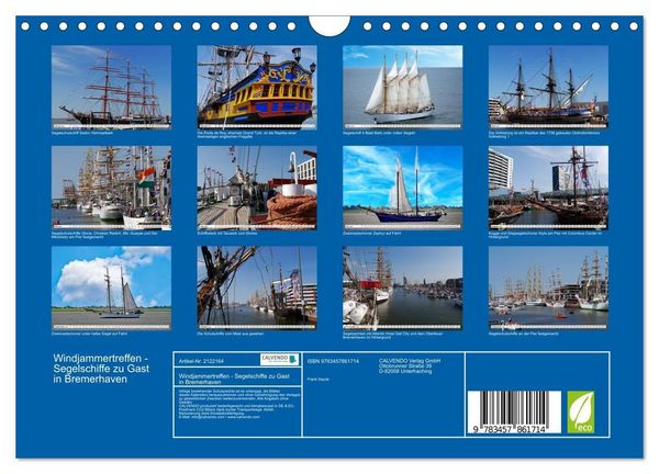 Produktbild: Windjammertreffen - Segelschiffe zu Gast in Bremerhaven (Wandkalender 2026 DIN A4 quer), CALVENDO Monatskalender