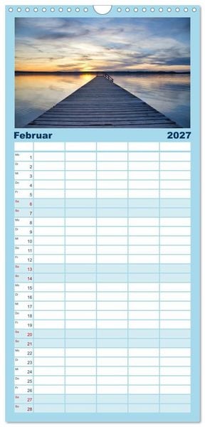 Produktbild: Familienplaner 2027 - Starnberger Seeblicke mit 5 Spalten (Wandkalender, 21 x 45 cm) CALVENDO