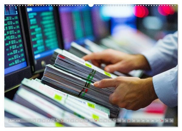 Produktbild: B&ouml;rsenkalender &ndash; der Kalender f&uuml;r Aktien, Trader und B&ouml;rsenprofis. (hochwertiger Premium Wandkalender 2026 DIN A2 quer), Kunstdruck in Hochglanz