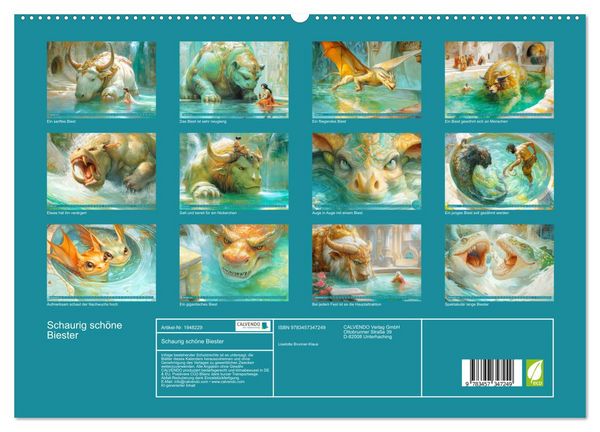 Produktbild: Schaurig sch&ouml;ne Biester (hochwertiger Premium Wandkalender 2026 DIN A2 quer), Kunstdruck in Hochglanz