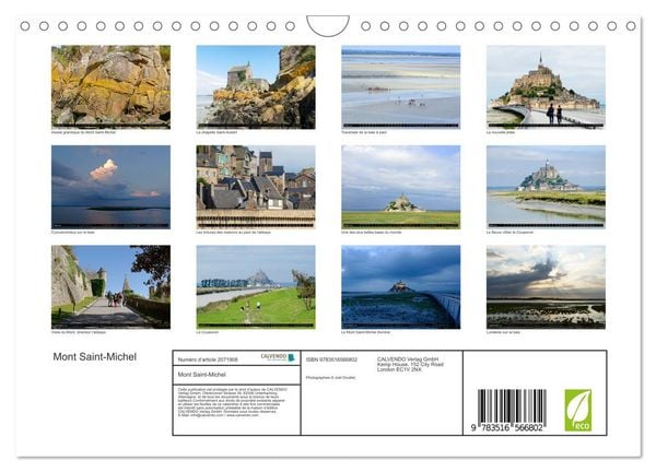 Produktbild: Mont Saint-Michel (Calendrier mural 2026 DIN A4 vertical), CALVENDO calendrier mensuel
