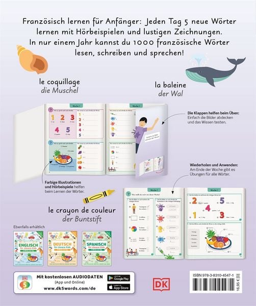 Produktbild: Franz&ouml;sisch f&uuml;r clevere Kids - 5 W&ouml;rter am Tag