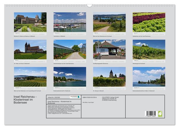 Produktbild: Insel Reichenau - Klosterinsel im Bodensee (Wandkalender 2026 DIN A2 quer), CALVENDO Monatskalender