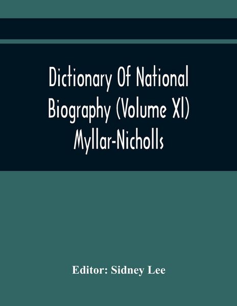 Produktbild: Dictionary Of National Biography (Volume Xl) Myllar-Nicholls