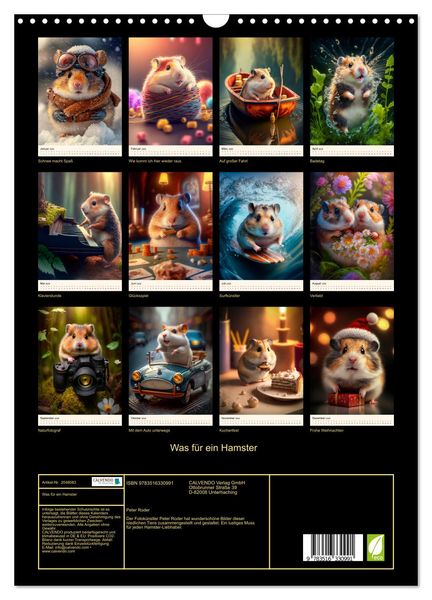 Produktbild: Was f&uuml;r ein Hamster (Wandkalender 2026 DIN A3 hoch), CALVENDO Monatskalender
