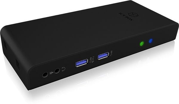 RAIDSONIC ICY BOX USB 3.0 Notebook DockingStation, DisplayLink, 2x HDMI bis zu 2K@60 Hz