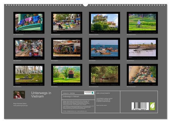 Produktbild: Unterwegs in Vietnam (hochwertiger Premium Wandkalender 2026 DIN A2 quer), Kunstdruck in Hochglanz