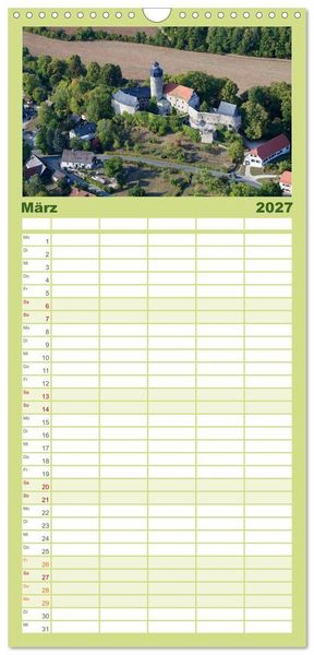 Produktbild: Familienplaner 2027 - Oberfranken aus der Vogelperspektive mit 5 Spalten (Wandkalender, 21 x 45 cm) CALVENDO
