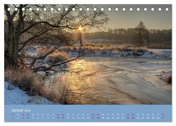 Produktbild: Das Jahr an der Naab zwischen Burglengenfeld und Kallm&uuml;nz (Tischkalender 2026 DIN A5 quer), CALVENDO Monatskalender