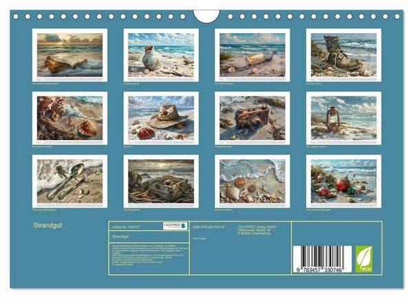 Produktbild: Strandgut (Wandkalender 2026 DIN A4 quer), CALVENDO Monatskalender