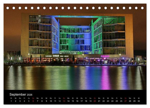Produktbild: Duisburg Nachtmomente 2026 (Tischkalender 2026 DIN A5 quer), CALVENDO Monatskalender