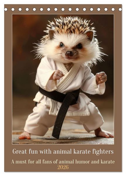 Produktbild: Great fun with animal karate fighters (Desk Calendar 2026 DIN A5 portrait), CALVENDO 12 Month DeskCalendar