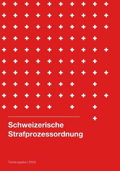 Produktbild: Schweizerische Strafprozessordnung 2026