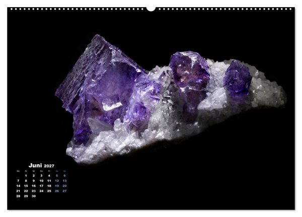 Produktbild: MINERALIEN designed by nature (hochwertiger Premium Wandkalender 2027 DIN A2 quer), Kunstdruck in Hochglanz