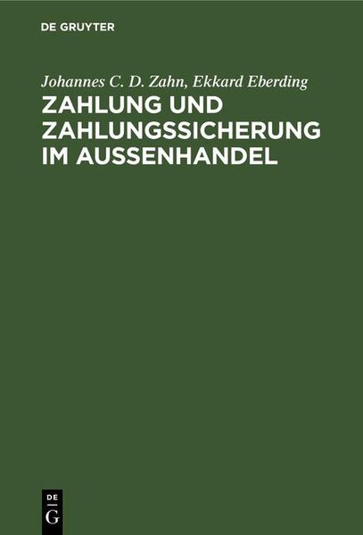 Produktbild: Zahlung und Zahlungssicherung im Au&szlig;enhandel