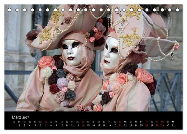 Produktbild: Venedig Maskenball (Tischkalender 2027 DIN A5 quer), CALVENDO Monatskalender