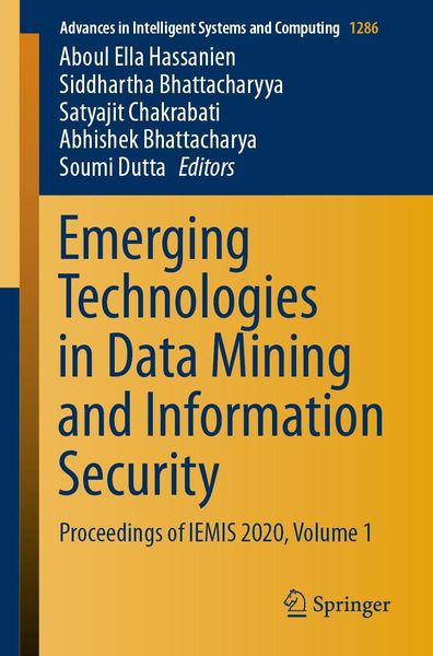 Produktbild: Emerging Technologies in Data Mining and Information Security