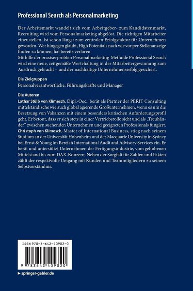 Produktbild: Professional Search als Personalmarketing