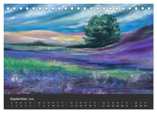Produktbild: Landschaftspastelle (Tischkalender 2026 DIN A5 quer), CALVENDO Monatskalender
