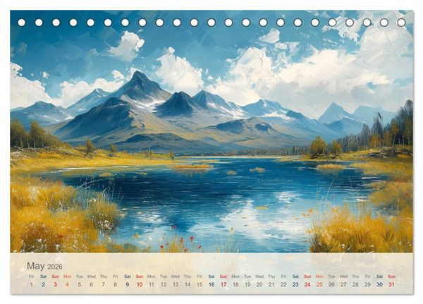 Produktbild: Impressions of landscape (Desk Calendar 2026 DIN A5 landscape), CALVENDO 12 Month DeskCalendar