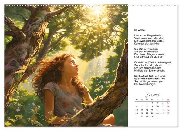 Produktbild: Gedichte von Theodor Storm (hochwertiger Premium Wandkalender 2026 DIN A2 quer), Kunstdruck in Hochglanz
