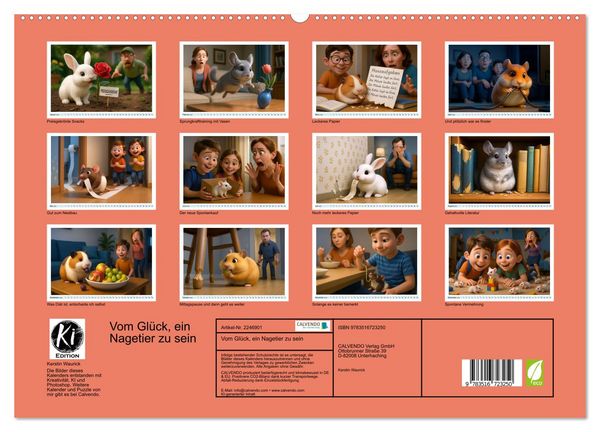 Produktbild: Vom Gl&uuml;ck, ein Nagetier zu sein (hochwertiger Premium Wandkalender 2026 DIN A2 quer), Kunstdruck in Hochglanz