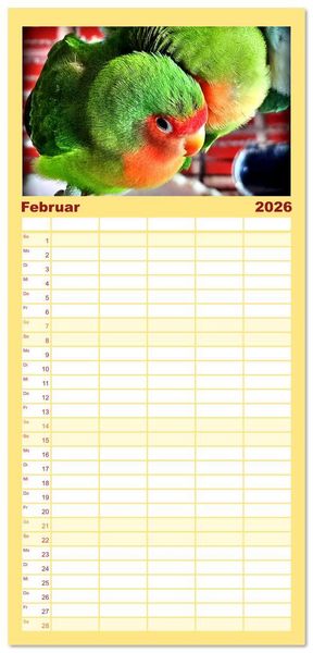 Produktbild: Familienplaner 2026 - Die Unzertrennlichen mit 5 Spalten (Wandkalender, 21 x 45 cm) CALVENDO