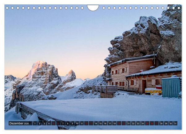 Produktbild: H&uuml;ttenzauber: Bergh&uuml;tten in den Alpen (Wandkalender 2026 DIN A4 quer), CALVENDO Monatskalender