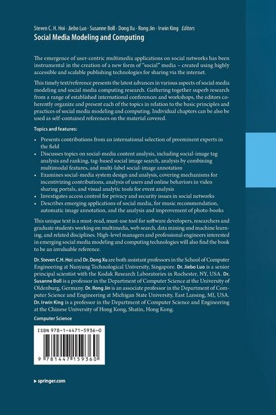 Produktbild: Social Media Modeling and Computing