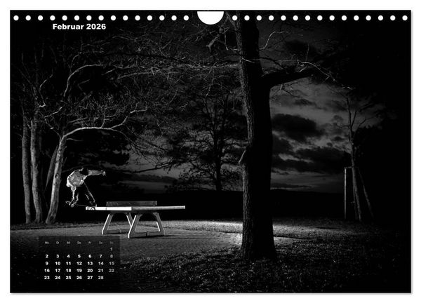 Produktbild: Skateboarden in Schwarz-Wei&szlig; (Wandkalender 2026 DIN A4 quer), CALVENDO Monatskalender