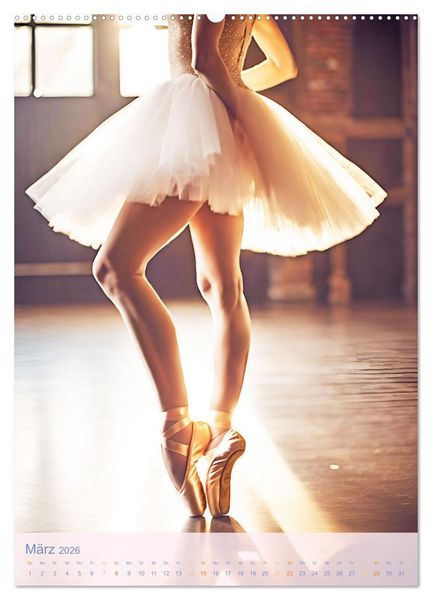 Produktbild: Mit Tutu und Spitzenschuhen Impressionen aus dem Ballett (Wandkalender 2026 DIN A2 hoch), CALVENDO Monatskalender