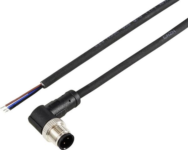 TRU COMPONENTS TC-12833096 Sensor-/Aktor-Anschlussleitung M12 Stecker, gewinkelt 5 m Polzahl Sensoren: 3 1 St.