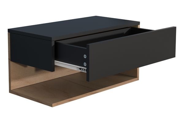 Produktbild: Wandschublade Wand H&auml;nge Nachttisch Usal XL 60cm