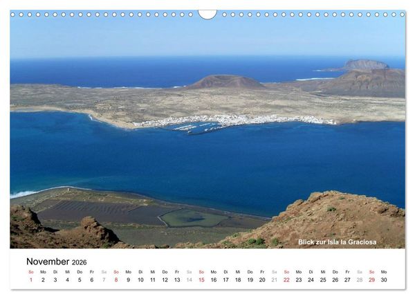 Produktbild: Die Canarischen Inseln - Lanzarote (Wandkalender 2026 DIN A3 quer), CALVENDO Monatskalender