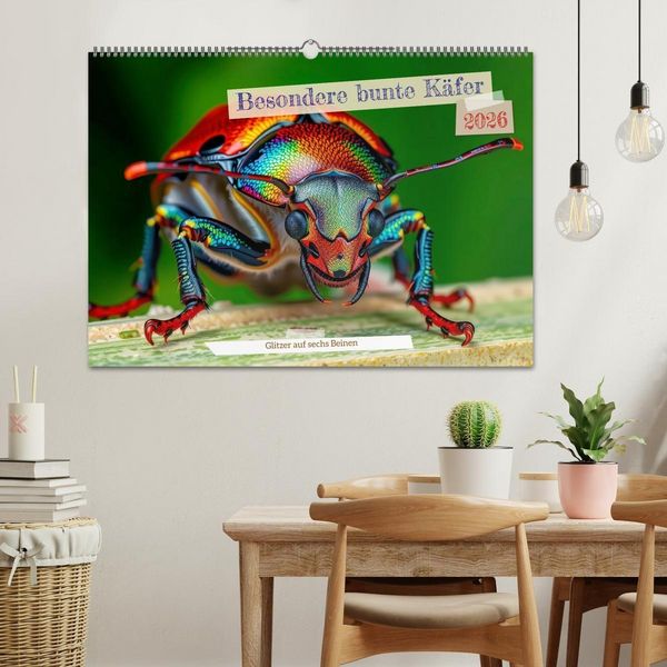 Produktbild: Besondere bunte K&auml;fer (Wandkalender 2026 DIN A2 quer), CALVENDO Monatskalender
