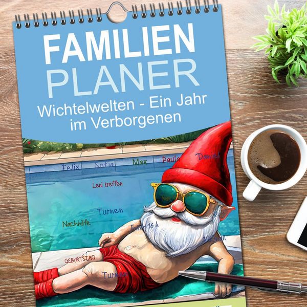 Produktbild: Familienplaner 2026 - Wichtelwelten - Ein Jahr im Verborgenen mit 5 Spalten (Wandkalender, 21 x 45 cm) CALVENDO