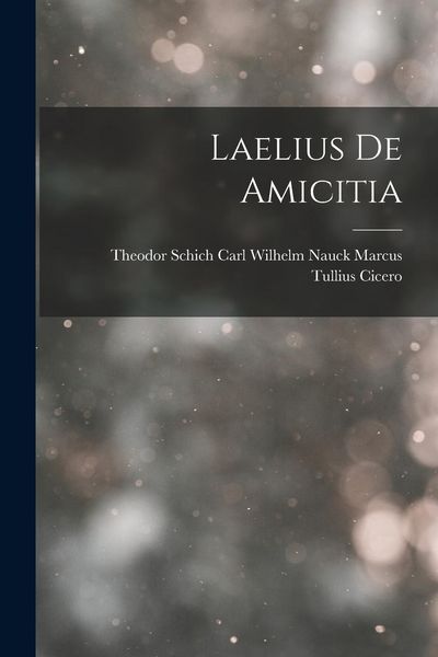 Produktbild: Laelius de Amicitia