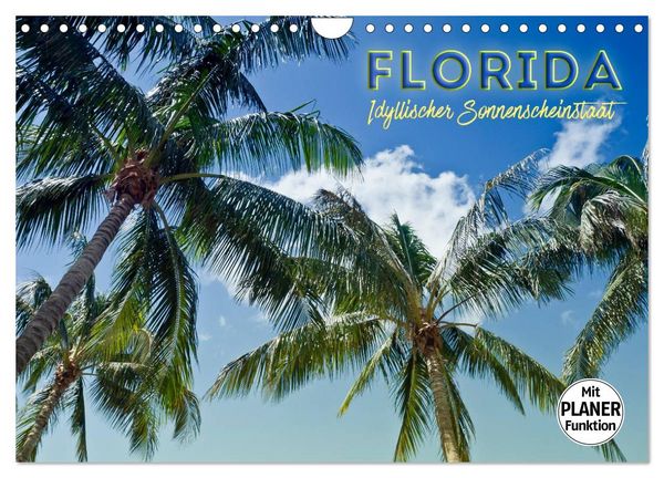 Produktbild: FLORIDA Idyllischer Sonnenscheinstaat (Wandkalender 2026 DIN A4 quer), CALVENDO Monatskalender