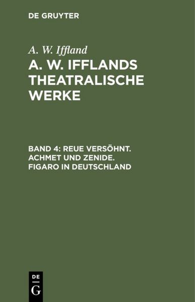 Produktbild: Reue vers&ouml;hnt. Achmet und Zenide. Figaro in Deutschland