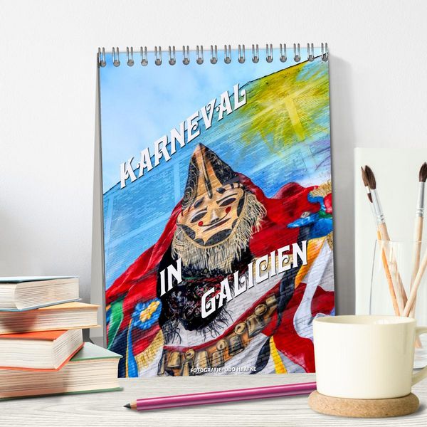 Produktbild: Karneval in Galicien (Tischkalender 2026 DIN A5 hoch), CALVENDO Monatskalender