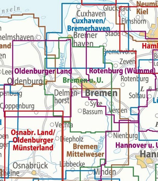 Produktbild: BVA ADFC Regionalkarte Bremen und Umgebung 1:75.000