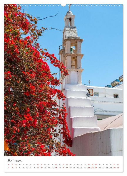Produktbild: Treppauf, treppab in den Altstadtgassen von Mykonos (Wandkalender 2026 DIN A2 hoch), CALVENDO Monatskalender