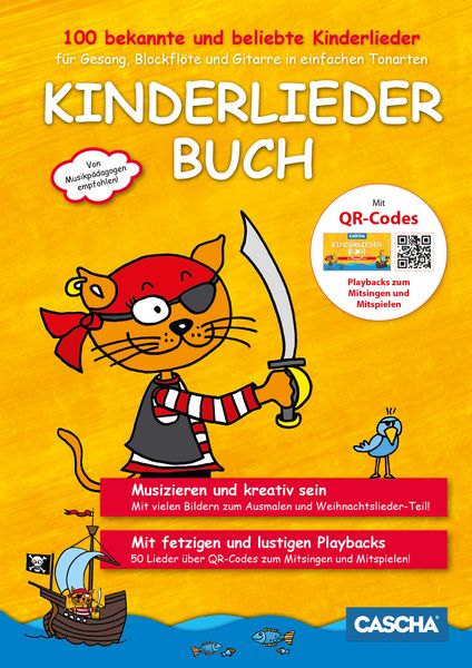 Kinderliederbuch für Gesang, Blockflöte und Gitarre in einfachen Tonarten