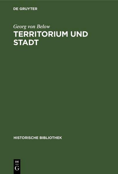 Produktbild: Territorium und Stadt