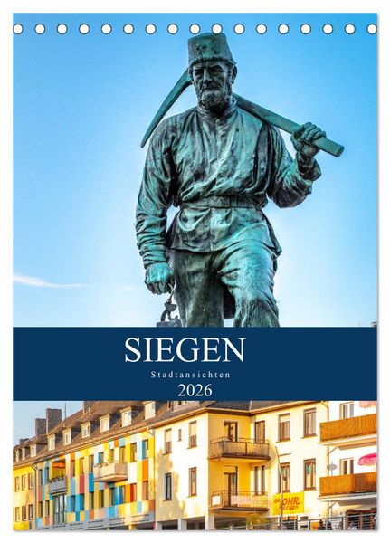 Produktbild: Siegener Stadtansichten (Tischkalender 2026 DIN A5 hoch), CALVENDO Monatskalender